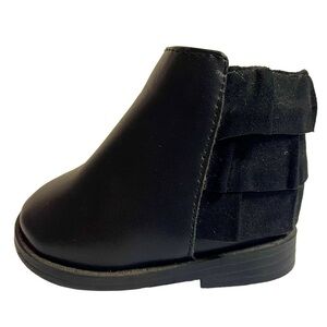 Wonder Nation Infant Girl Black Boots Size 2